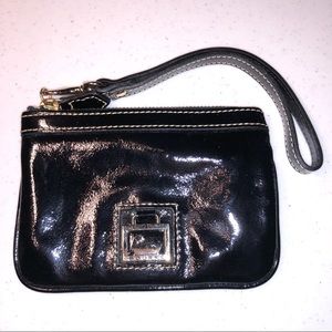 Dooney and Bourke Gently Used Wristlet in Black Patent Leather